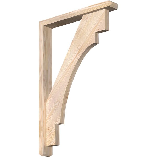 Ekena Millwork Merced Craftsman Smooth Bracket w/ Offset Brace, Douglas Fir, 3 1/2"W x 24"D x 36"H BKT0402X24X36MRC04SDF - main